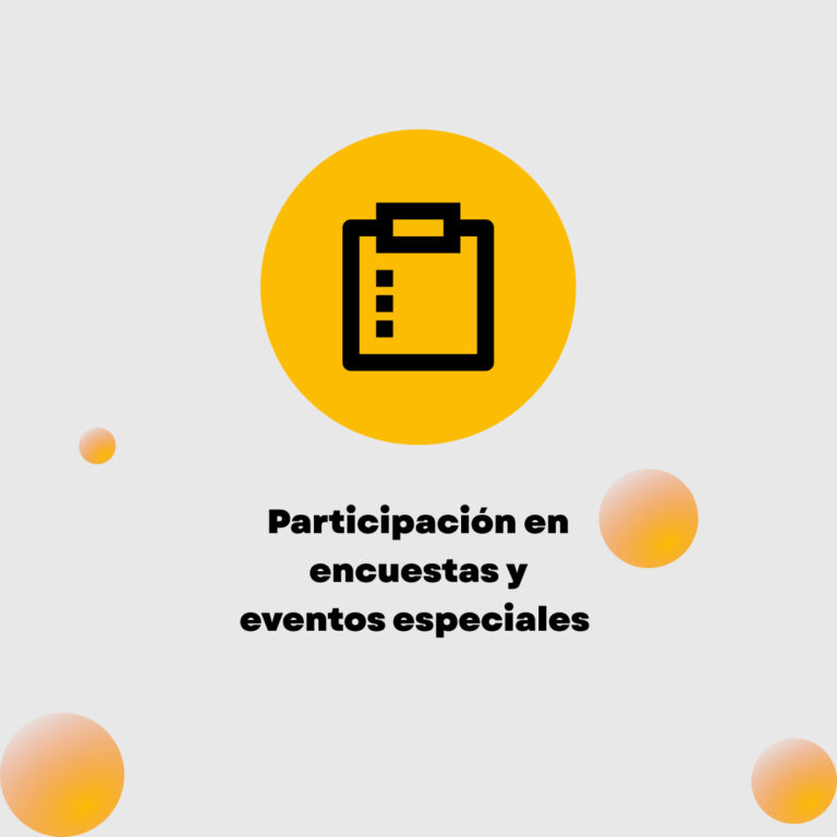 Participación en encuestas y eventos especiales - ¿Cómo ganar puntos ADOC?