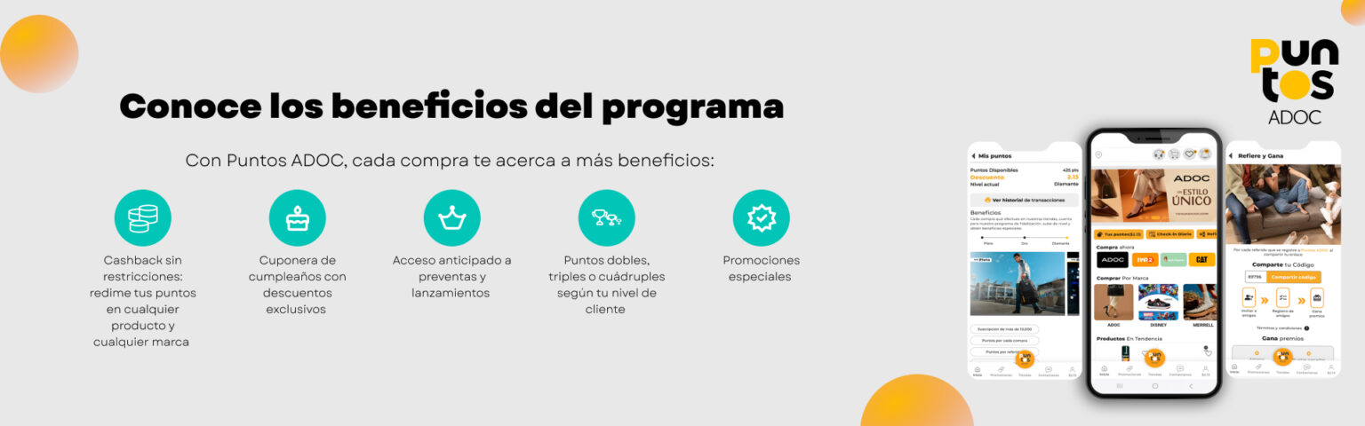 Conoce los beneficios del programa de lealtad Puntos ADOC